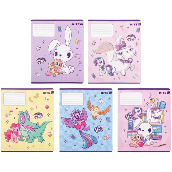 Зошит 12 арк., клітинка, УФ лак + глітер, My Little Pony LP25-232 Kite