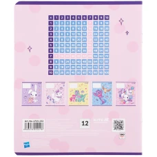 Зошит 12 арк., клітинка, УФ лак + глітер, My Little Pony LP25-232 Kite