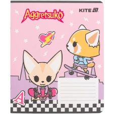 Зошит 18 арк., клітинка, софт тач + УФ лак, Aggretsuko AR25-236 Kite