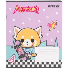 Зошит 18 арк., клітинка, софт тач + УФ лак, Aggretsuko AR25-236 Kite