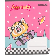 Зошит 18 арк., клітинка, софт тач + УФ лак, Aggretsuko AR25-236 Kite