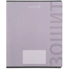Зошит 18 арк., клітинка, софт тач + УФ лак, Kite One color K25-236-2