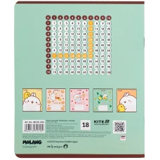 Зошит 18 арк., клітинка, софт тач + УФ лак, Molang ML25-236 Kite