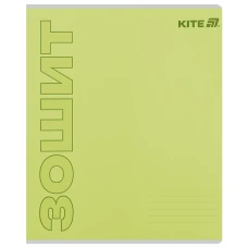 Зошит 18 арк., лінія, софт тач + УФ лак, Kite One color K25-237-2