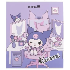 Зошит 24 арк., клітинка, софт тач + УФ лак, Kuromi HK25-238 Kite