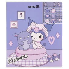 Зошит 24 арк., клітинка, софт тач + УФ лак, Kuromi HK25-238 Kite