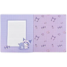Зошит 24 арк., клітинка, софт тач + УФ лак, Kuromi HK25-238 Kite