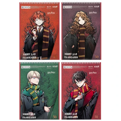 Зошит для малювання, 30 арк., спір., софт тач + УФ лак, Harry Potter HP25-243 Kite