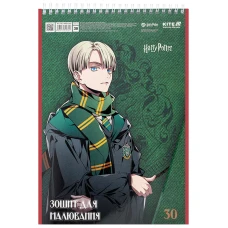 Зошит для малювання, 30 арк., спір., софт тач + УФ лак, Harry Potter HP25-243 Kite