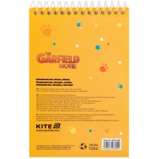 Блокнот пласт обкл., спіраль А6, 48арк., нелінований Garfield GF25-196 Kite