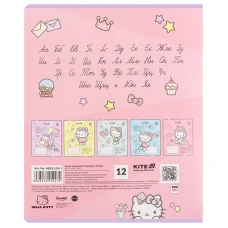 Зошит 12 арк., лінія, УФ лак + глітер, Hello Kitty HK25-234-1 Kite