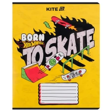 Зошит 18 арк., лінія, гібр. лак + УФ лак, Hot Wheels HW25-237 Kite