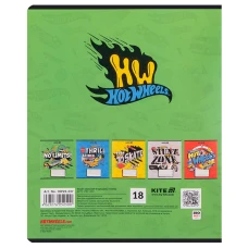 Зошит 18 арк., лінія, гібр. лак + УФ лак, Hot Wheels HW25-237 Kite
