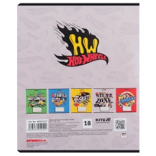 Зошит 18 арк., лінія, гібр. лак + УФ лак, Hot Wheels HW25-237 Kite