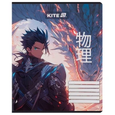 Зошит 18 арк., лінія, софт тач + УФ лак, Kite Anime K25-237-1