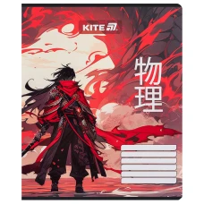 Зошит 18 арк., лінія, софт тач + УФ лак, Kite Anime K25-237-1