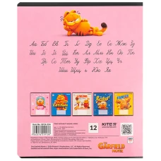 Зошит 12 арк., лінія, гібр. лак + УФ лак, Garfield GF24-234 Kite