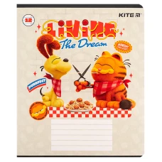 Зошит 12 арк., лінія, гібр. лак + УФ лак, Garfield GF24-234 Kite