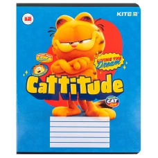 Зошит 12 арк., лінія, гібр. лак + УФ лак, Garfield GF24-234 Kite