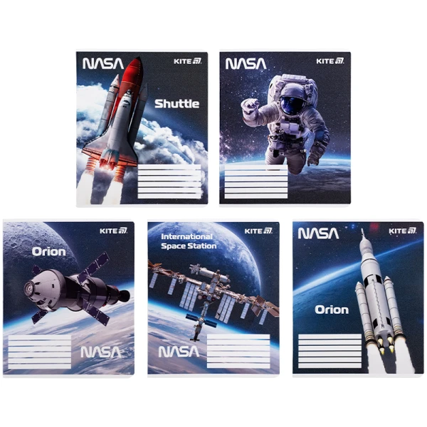 Зошит 18 арк., клітинка, гібр. лак + УФ лак, NASA NS25-236 Kite