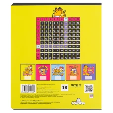 Зошит 18 арк., клітинка, софт тач + УФ лак, Garfield GF24-236 Kite