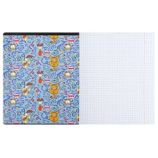 Зошит 18 арк., клітинка, софт тач + УФ лак, Garfield GF24-236 Kite