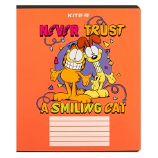 Зошит 18 арк., клітинка, софт тач + УФ лак, Garfield GF24-236 Kite