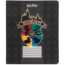 Зошит 18 арк., клітинка, фольга + УФ лак, Harry Potter HP25-236 Kite