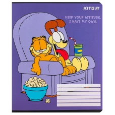 Зошит 18 арк., лінія, софт тач + УФ лак, Garfield GF24-237 Kite