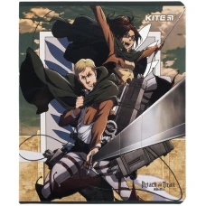 Зошит 24 арк., клітинка, софт тач + УФ лак, Attack on Titan AT24-238 Kite