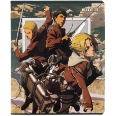 Зошит 24 арк., клітинка, софт тач + УФ лак, Attack on Titan AT24-238 Kite