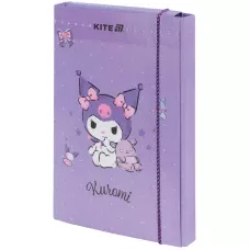 Папка для зошитів В5 на гумці картон, Kuromi HK25-210-2 Kite