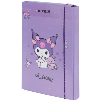 Папка для зошитів В5 на гумці картон, Kuromi HK25-210-2 Kite