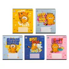 Зошит 12 арк., клітинка, гібр. лак + УФ лак, Garfield GF24-232 Kite