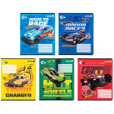 Зошит 12 арк., клітинка, гібр. лак + УФ лак, Hot Wheels HW25-232-1 Kite