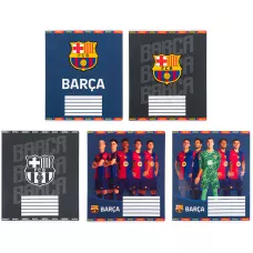 Зошит 12 арк., клітинка, софт тач + УФ лак, FC Barcelona BC25-232 Kite
