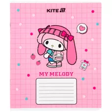 Зошит 12 арк., клітинка, софт тач + УФ лак, Kuromi HK25-232-4 Kite