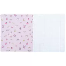 Зошит 12 арк., клітинка, софт тач + УФ лак, Kuromi HK25-232-4 Kite