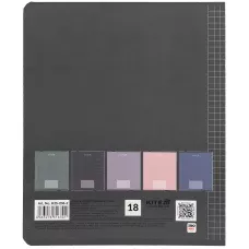 Зошит 18 арк., клітинка, софт тач + УФ лак, Kite One color K25-236-2