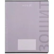Зошит 18 арк., клітинка, софт тач + УФ лак, Kite One color K25-236-2