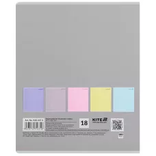 Зошит 18 арк., лінія, софт тач + УФ лак, Kite One color K25-237-2