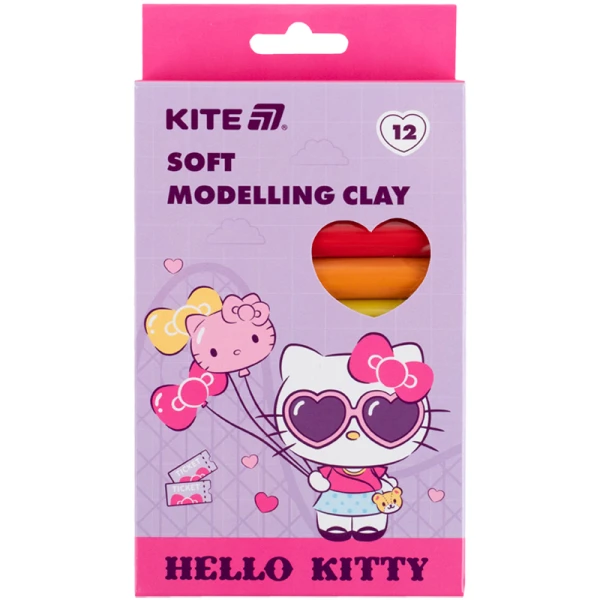 Пластилін восковий, 12 кольорів, 200 г. Hello Kitty HK25-086 Kite