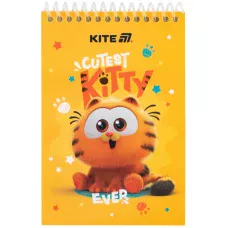 Блокнот пласт обкл., спіраль А6, 48арк., нелінований Garfield GF25-196 Kite