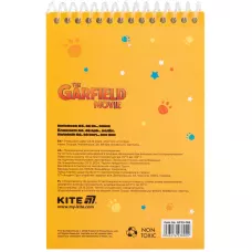 Блокнот пласт обкл., спіраль А6, 48арк., нелінований Garfield GF25-196 Kite