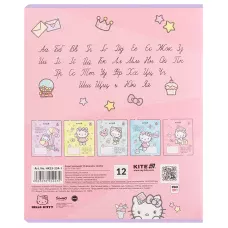 Зошит 12 арк., лінія, УФ лак + глітер, Hello Kitty HK25-234-1 Kite