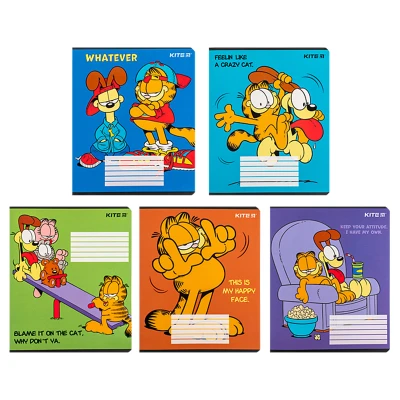 Зошит 18 арк., лінія, софт тач + УФ лак, Garfield GF24-237 Kite