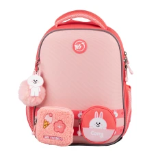 Рюкзак шкільний каркасний YES H-100 "Line Friends Pretty Cony" 35*28*15см., 559849