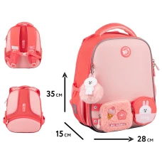 Рюкзак шкільний каркасний YES H-100 "Line Friends Pretty Cony" 35*28*15см., 559849