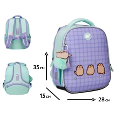 Рюкзак шкільний каркасний YES H-100 "Pusheen the Cat" 35*28*15см., 559850