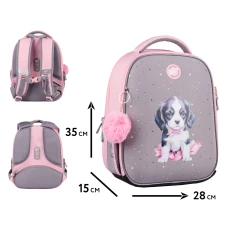 Рюкзак шкільний каркасний YES H-100 "Doggy Princess" 35*28*15см., 550104